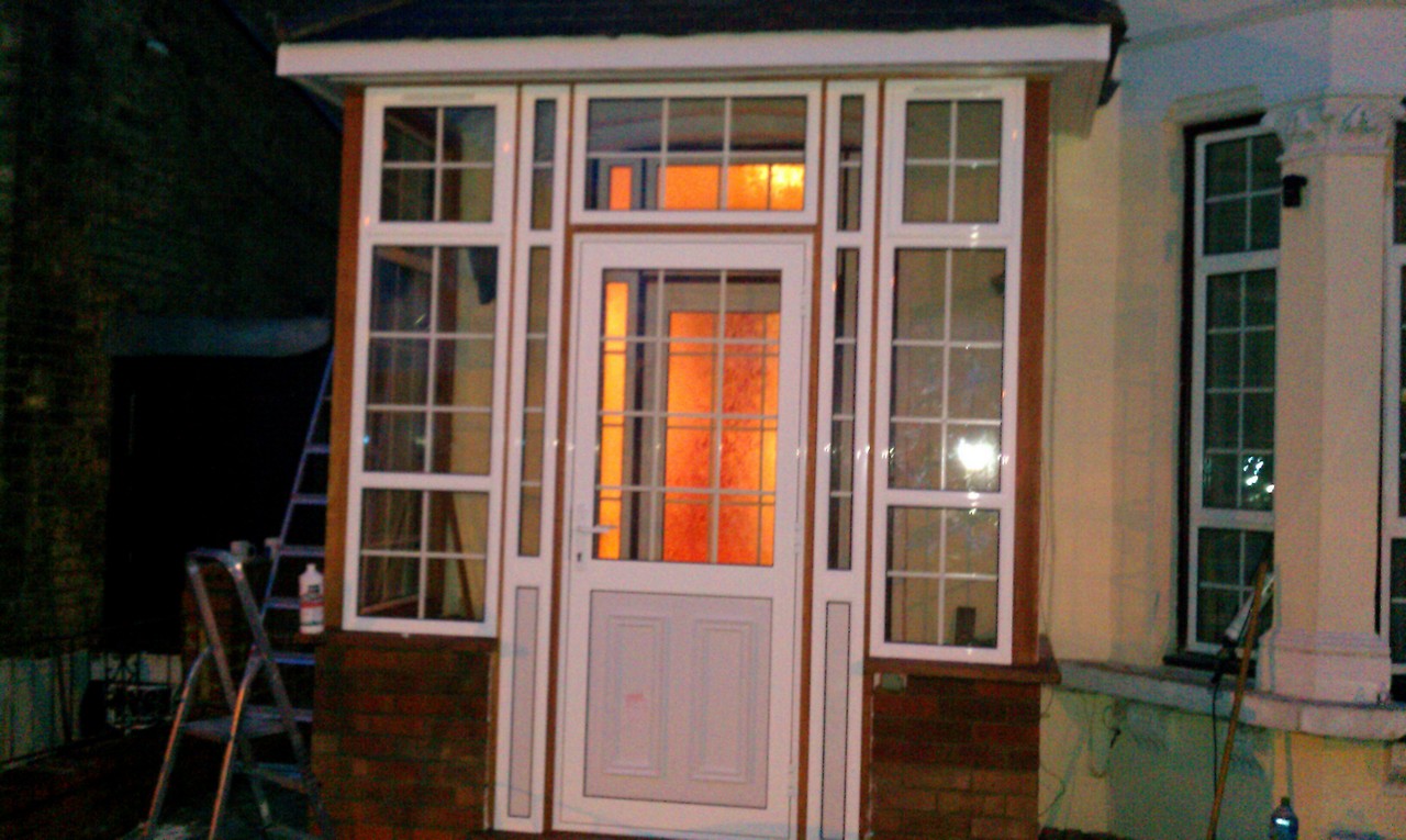uPVC porch with Georgian bar glazing installed in Holland Park